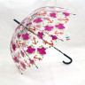Зонт трость прозрачный цветной 8 спиц